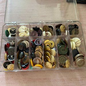 Lot of Assorted Antique Buttons 2lbs.